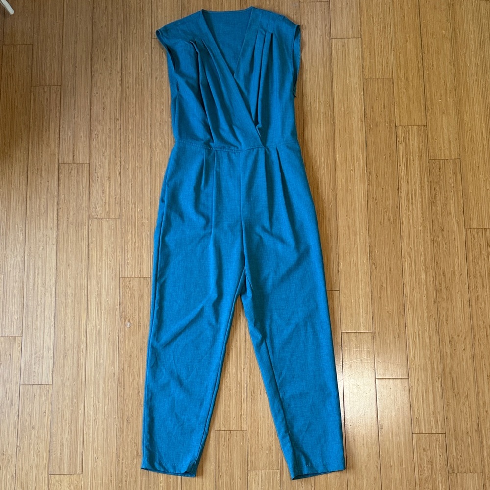American Apparel Teal Jumpsuit